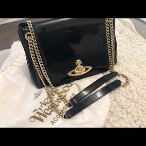 Vivienne westwood purse in black patent leather